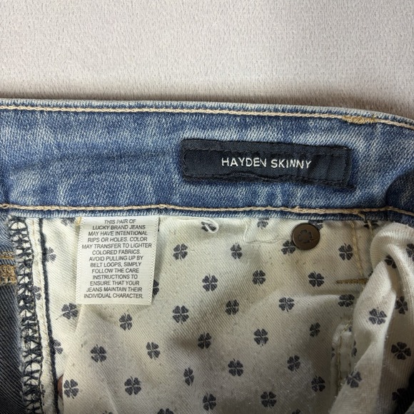LUCKY BRAND HAYDEN SKINNY Women's DENIM BLUE JEANS SIZE 4 / 27 Pre-owned - Picture 3 of 9